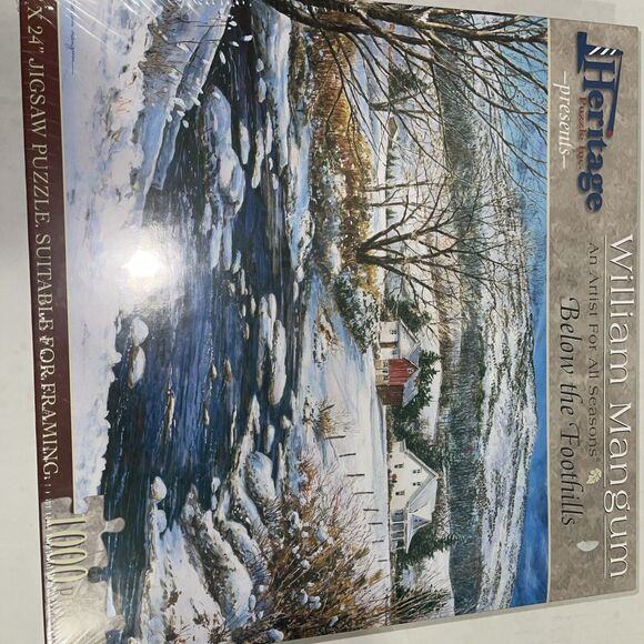 Heritage 1000 Piece Puzzle William Mangum Below The Foothills New Sealed C3 - Picture 2 of 5